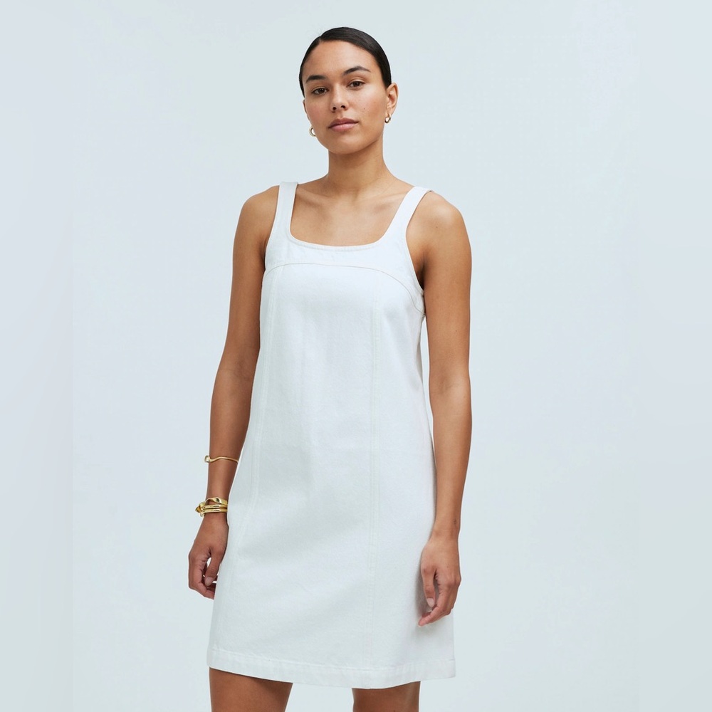 Denim A-Line Sleeveless Mini Dress